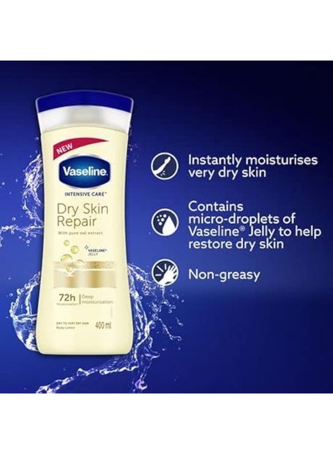 Vaseline Intensive Care Dry Skin Repair 72H Body Lotion-Imported, 400 ml - Image 2
